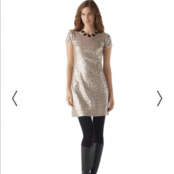 White House Black Market Dresses & Skirts - {White House Black Market} Mixed Metallic Sequin